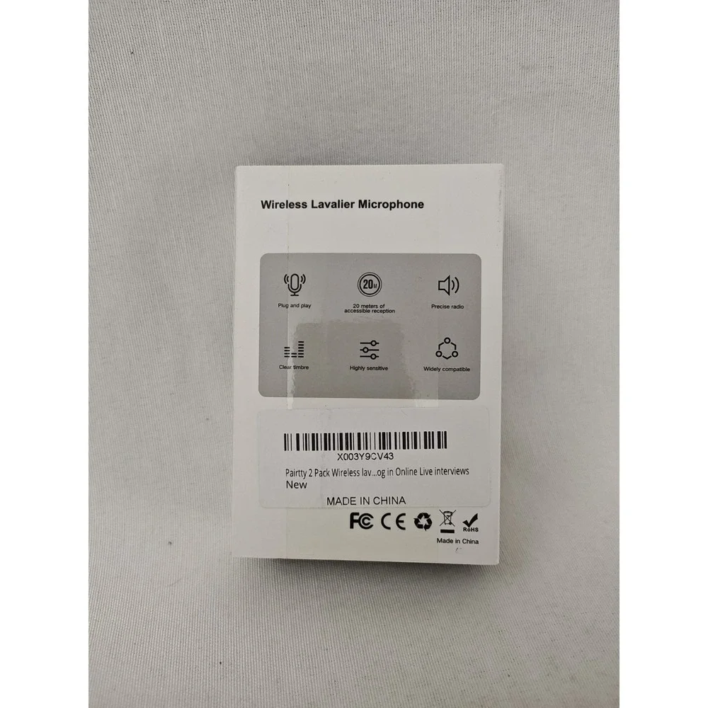 *iPhone Only* 2 Pack Wireless Lavalier‎ Microphones Built-in New In box Sealed